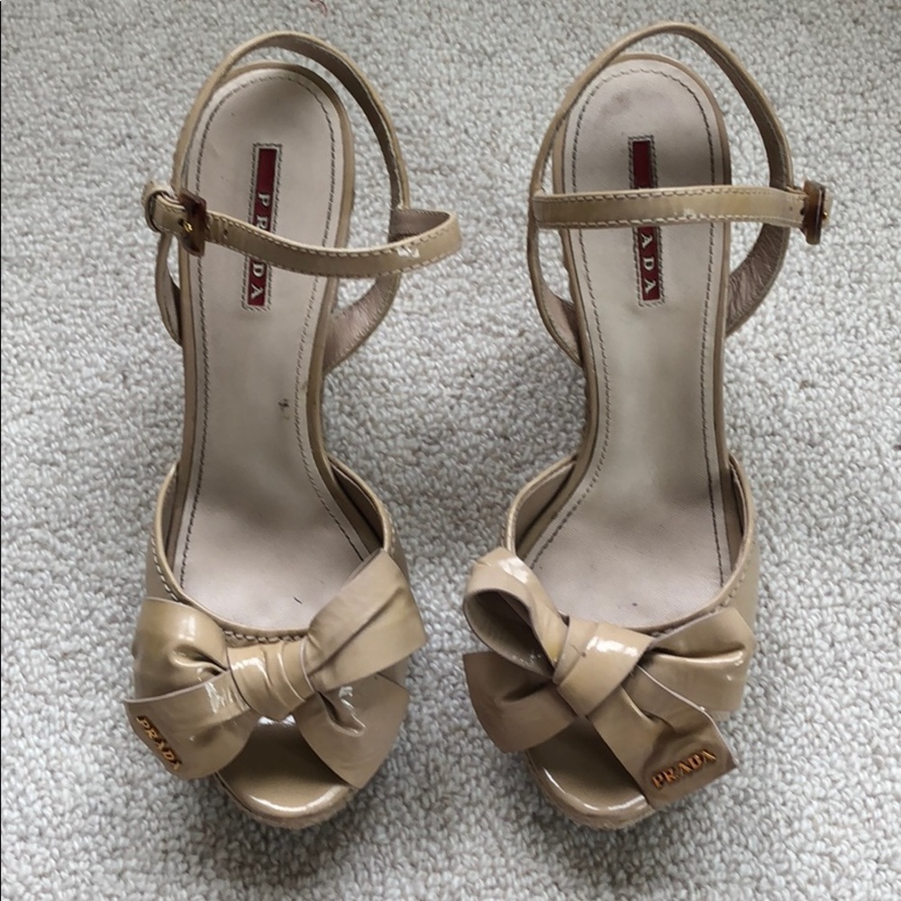 Prada Nude Wedges